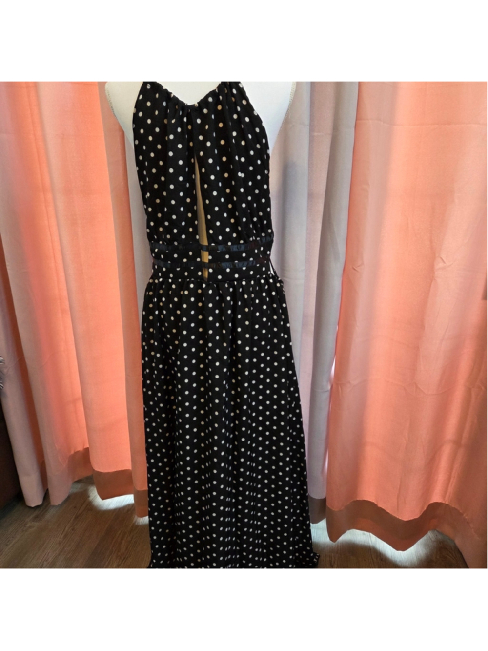 SHEIN Black and White Strapless Polka Dot Dress Size 4X - Picture 4 of 4
